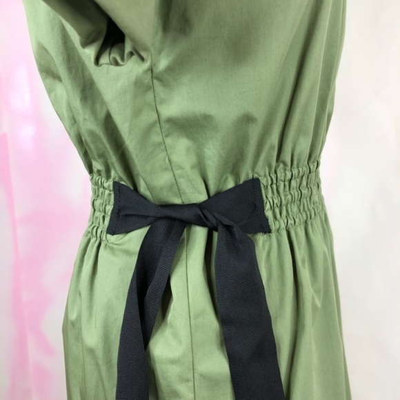 Zara Collection Contrast Ties Army Button Dress - Picture 7 of 8